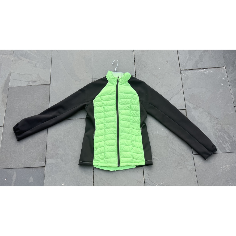 32° DEGREES Light Down Puffer Jacket Green and Black Womens Size‎ S